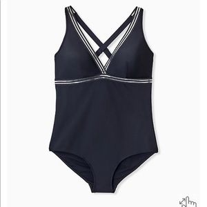 Sexy mesh insert swimsuit